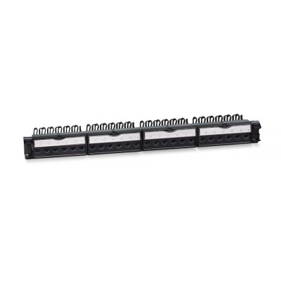 Cabeus PL-24-KJ-RJ45-Cat.6-SH-180T Патч-панель 19; (1U), 24 порта RJ-45, категория 6, полностью экранированная, с задним кабельным организатором, безинструментный монтаж (арт.033562)