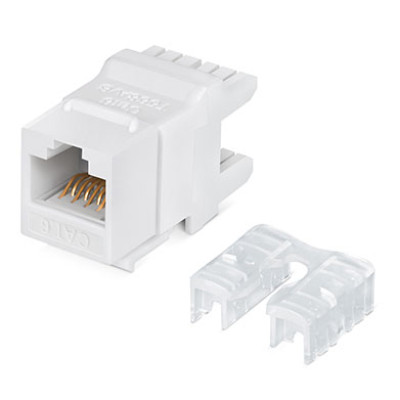 Cabeus KJ-RJ45-Cat.6-180 Degree Вставка Keystone Jack RJ-45(8P8C), 180 градусов, категория 6, Dual IDC (110 type), белая