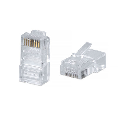 Cabeus 8P8C-C6-FC Коннектор RJ-45 быстрой установки под витую пару, категория 6 , универсальный (для одножильного и многожильного кабеля) для проводников с толщиной по изоляции до 1,05 мм