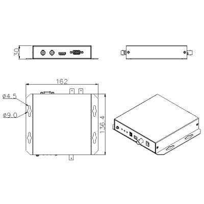 Конвертер HDCVI-HDMI/VGA/HDCVI/CVBS DH-TP2105