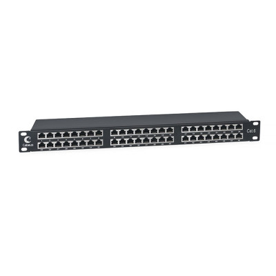 Cabeus PLHD-48-Cat.6-SH-Dual IDC-1U Патч-панель высокой плотности 19;, 1U, 48 портов RJ-45, категория 6, полностью экранированная, Dual IDC