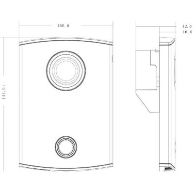 Одноабонентская вызывная IP панель DHI-VTO6100C Dahua