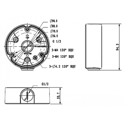 Монтажная коробка DH-PFA135-B Dahua