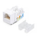 Cabeus KJ-RJ45-Cat.6-90-SW Вставка Keystone Jack RJ-45, категория 6, заделка тип 110, белая, со стяжкой