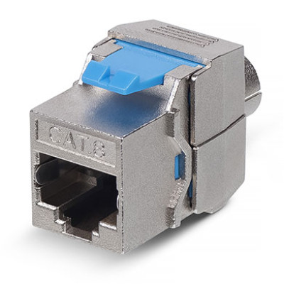 Cabeus KJ-RJ45-Cat.8-SH-180-Toolless Вставка Keystone Jack RJ-45(8P8C), 180 градусов, категория 8, полный экран, без инструмента Toolless