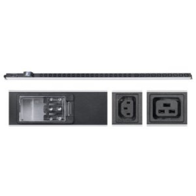 Cabeus PDU-32-10C19-20C13-B-T Блок розеток для 19; шкафов, вертикальный, 10 розеток IEC 320 C19, 20 розеток IEC 320 C13, 32А, автомат защиты, алюминиевый корпус, клеммная колодка