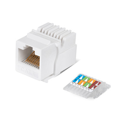 Cabeus KJ-RJ45-Cat.6-Toolless Вставка Keystone Jack RJ-45(8P8C), категория 6, без инструмента Toolless, белая