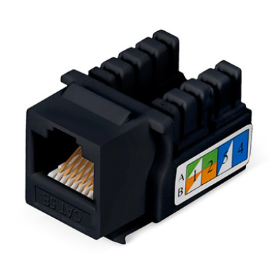 Cabeus KJ-RJ45-Cat.5e-90-BK Вставка Keystone Jack RJ-45, категория 5e, заделка тип 110, черная