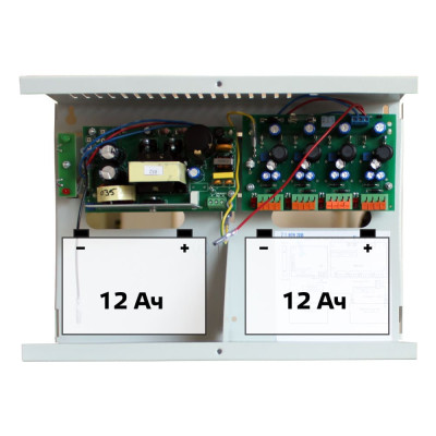 SKAT-VM.8 источник питания, 8 выходов 12-15В, 0,5А канал, корпус 2 АКБ 12Ач