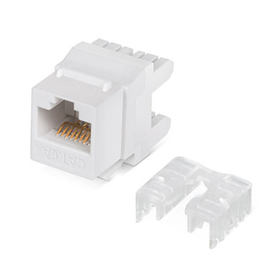 Cabeus KJ-RJ45-Cat.6A-180 Degree Вставка Keystone Jack RJ-45(8P8C), 180 градусов, категория 6A, Dual IDC (110 type), белая