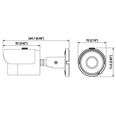 HDCVI видеокамера DH-HAC-HFW1400SP-0280B Dahua