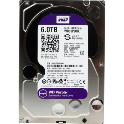 6 ТБ Жесткий диск WD Purple IntelliPower WD60PURX