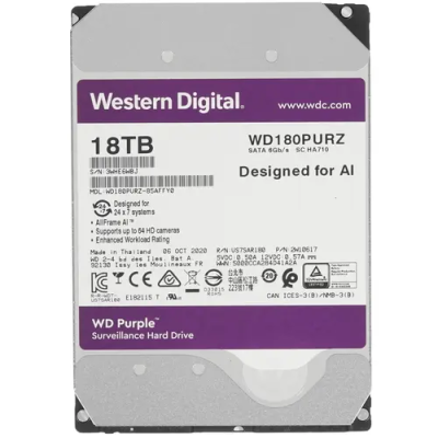 18 ТБ Жесткий диск WD Purple Surveillance WD180PURZ