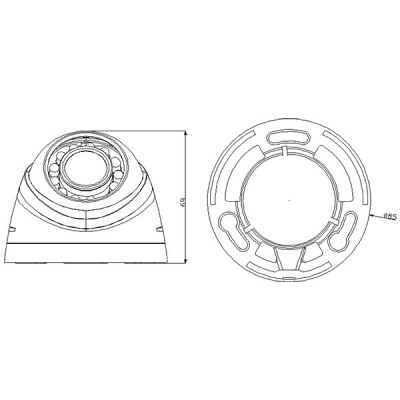 Гибридная видеокамера DH-HAC-HDW1200RP-0280B Dahua