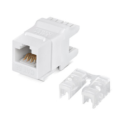 Cabeus KJ-RJ45-Cat.5e-180 Degree Вставка Keystone Jack RJ-45(8P8C), 180 градусов, категория 5e, Dual IDC (110 type), белая