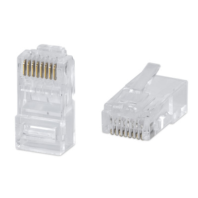 Cabeus 8P8C-C6(1.20)-FC Коннектор RJ-45 быстрой установки под витую пару, категория 6 , универсальный (для одножильного и многожильного кабеля) для проводников с толщиной по изоляции до 1,20 мм