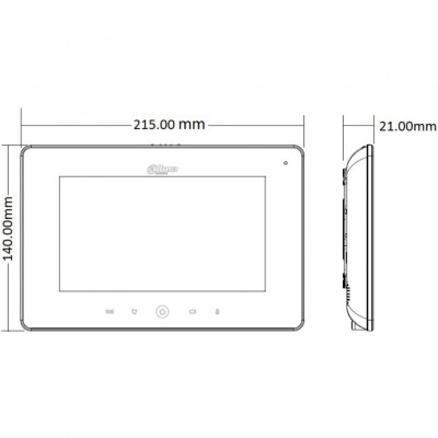 Wi-FI монитор видеодомофона DHI-VTH5521D Dahua