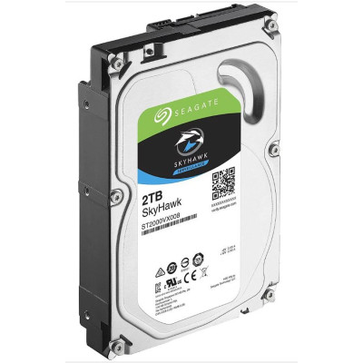 Жесткий диск Seagate Surveillance SkyHawk ST2000VX017, 2ТБ, 3.5;, HDD, SATA III, 265Мб