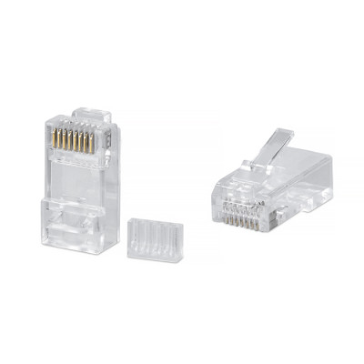 Cabeus 8P8C-C6-TWP Коннектор RJ-45 под витую пару, категория 6, универсальный (для одножильного и многожильного кабеля), для проводников с толщиной по изоляции до 1,05 мм, со вставкой