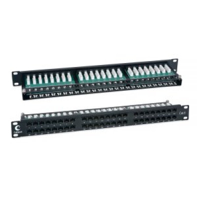 Cabeus PLHD-48-Cat.6-Dual IDC-1U Патч-панель высокой плотности 19;, 1U, 48 портов RJ-45, категория 6, Dual IDC